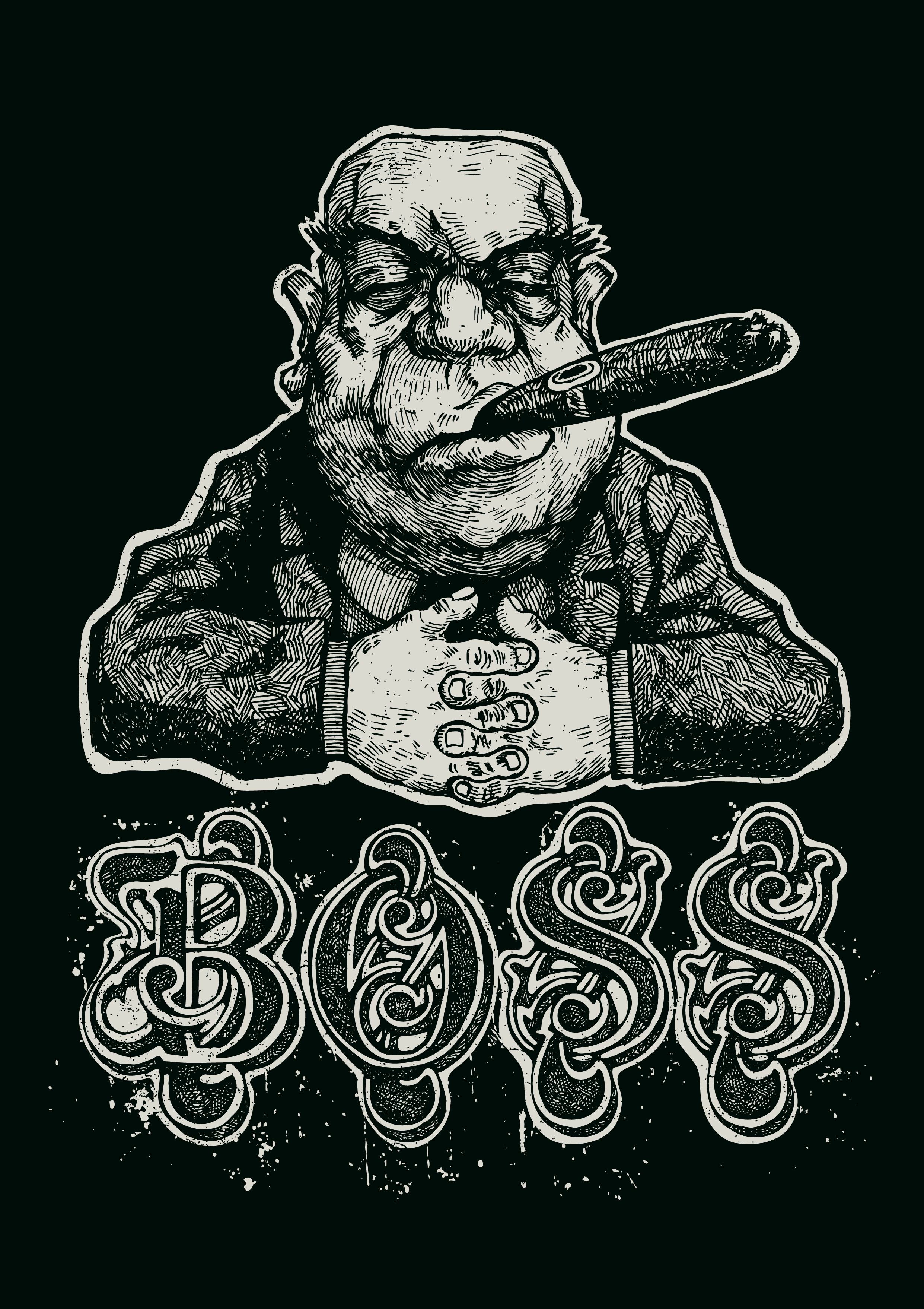 Boss Attitude T-Shirt Mockup Vector EPS